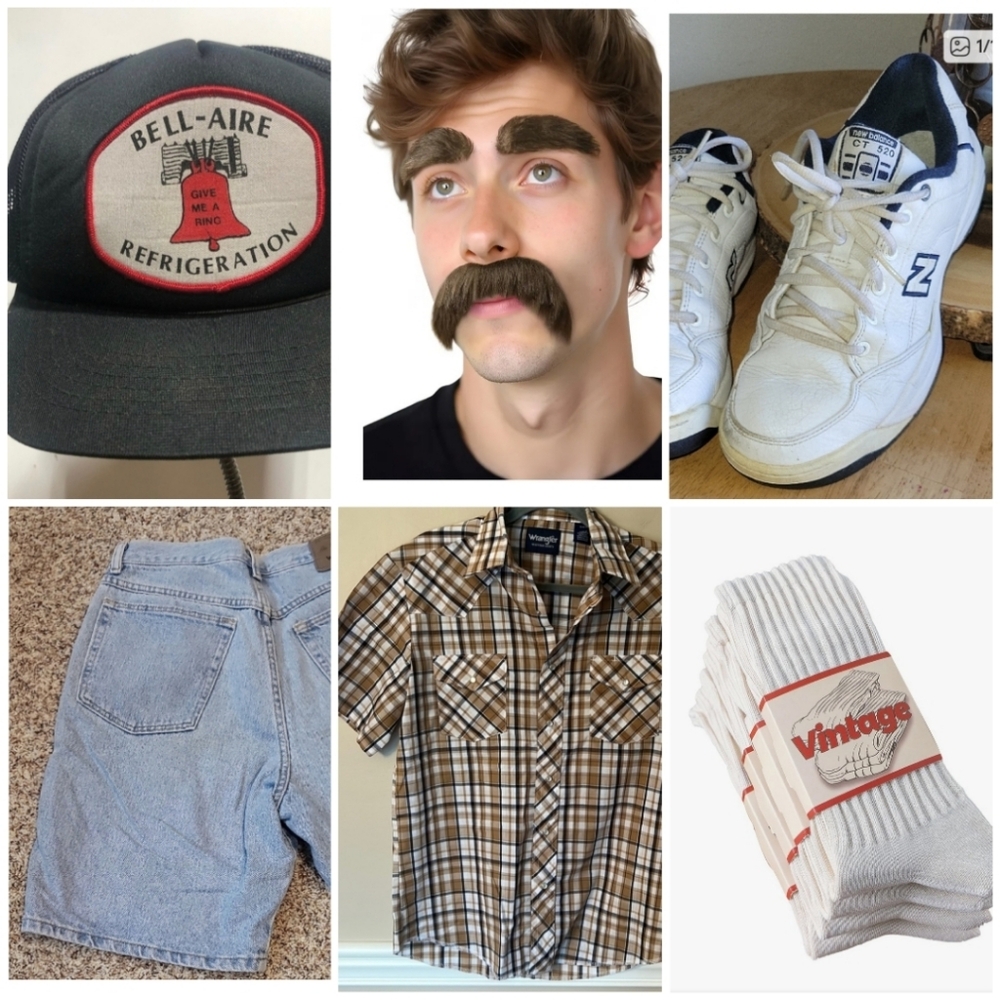 Classic Dad Vibes – Full Costume Ready for Halloween or Theme Party